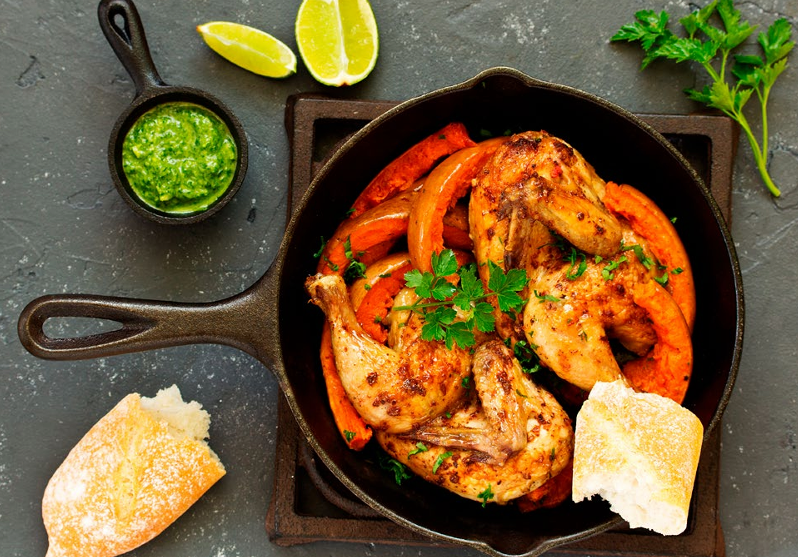 Chicken with Butternut Squash, Sage, and Garlic